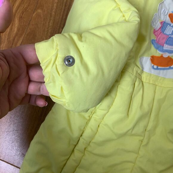 Vintage 80s Arctic Expedition yellow pastel duck applique 12 months Snow suit - Picture 5 of 11